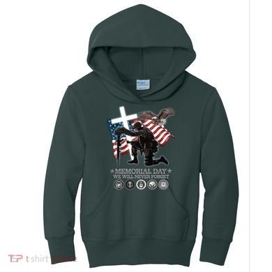 Memorial Day We Will Never Forget Kids Hoodie