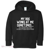 My Dog Winks At Me Funny Toddler Hoodie thumb 0