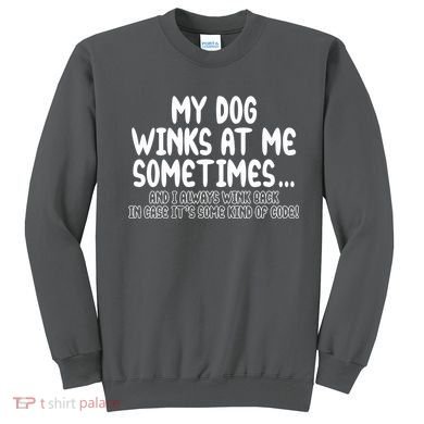 My Dog Winks At Me Funny Sweatshirt
