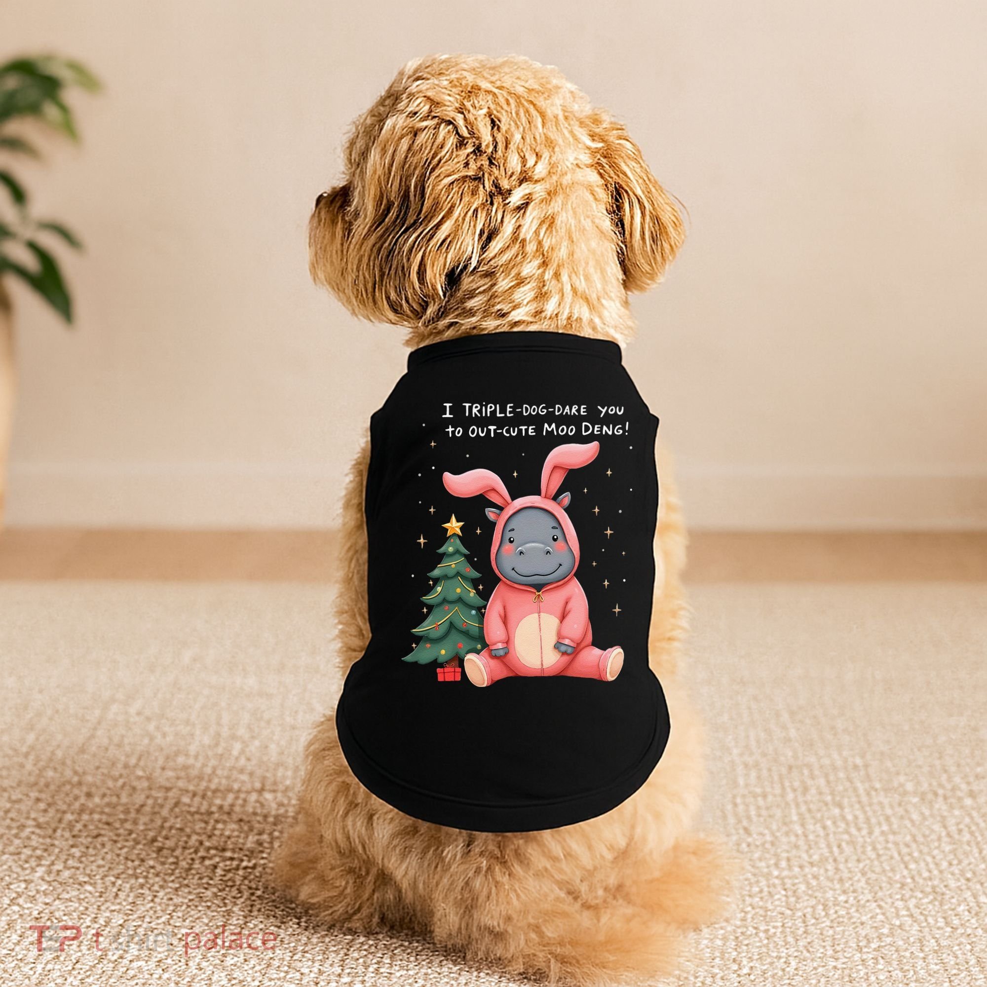 Moo Deng Xmas Story Pin.K Bunny Pajamas Doggie Tank
