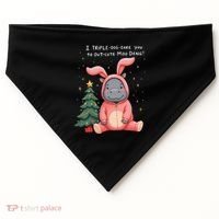 Moo Deng Xmas Story Pin.K Bunny Pajamas USA-Made Doggie Bandana thumb 0
