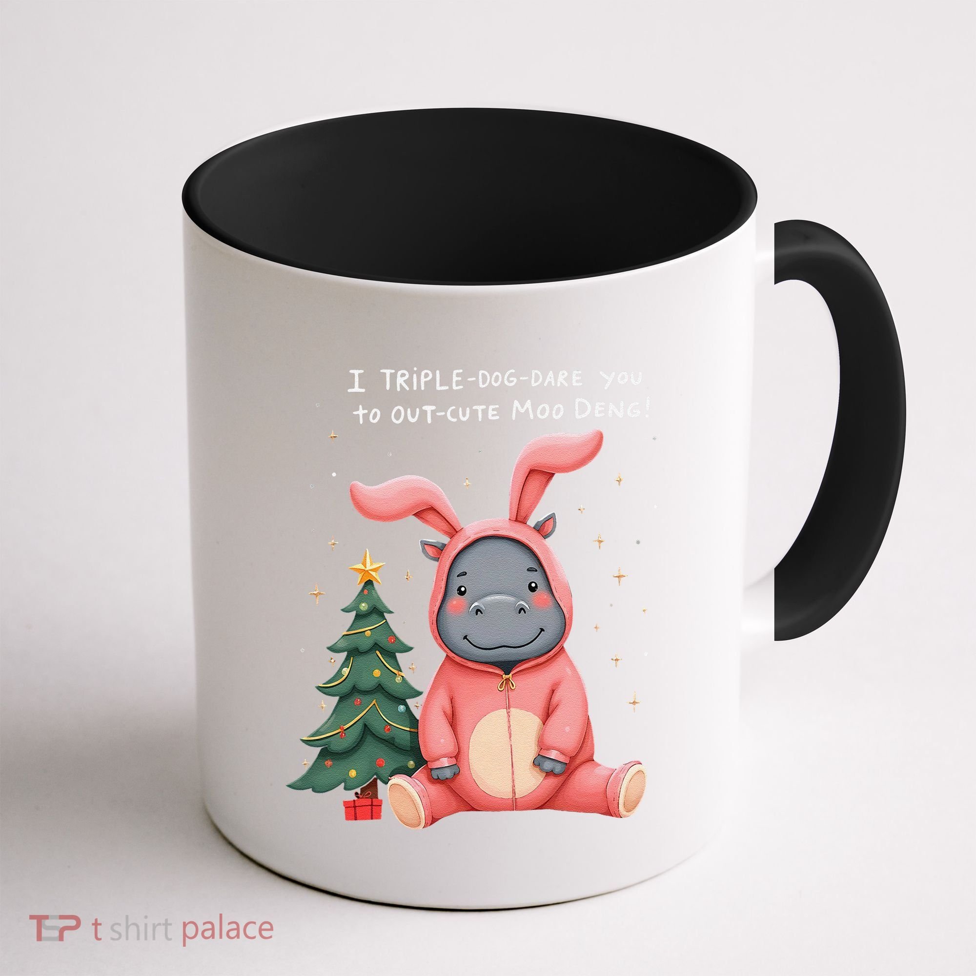 Moo Deng Xmas Story Pin.K Bunny Pajamas Coffee Mug