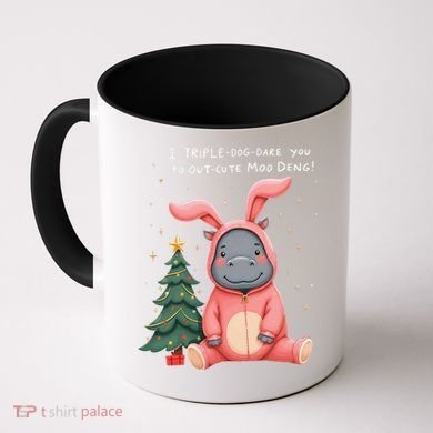 Moo Deng Xmas Story Pin.K Bunny Pajamas Coffee Mug