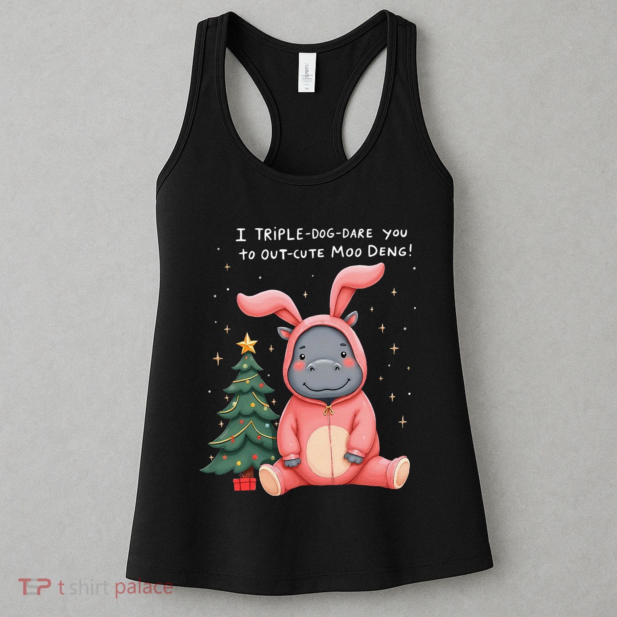 Moo Deng Xmas Story Pin.K Bunny Pajamas Women's Tank Top