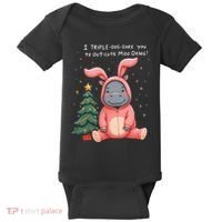 Moo Deng Xmas Story Pin.K Bunny Pajamas Baby Bodysuit thumb 0