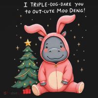 Moo Deng Xmas Story Pin.K Bunny Pajamas Baby Bodysuit thumb 2