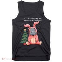 Moo Deng Xmas Story Pin.K Bunny Pajamas Tank Top thumb 0
