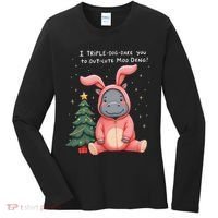 Moo Deng Xmas Story Pin.K Bunny Pajamas Women's Long Sleeve Shirt thumb 0
