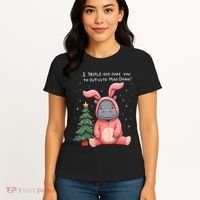 Moo Deng Xmas Story Pin.K Bunny Pajamas Women's T-Shirt thumb 4