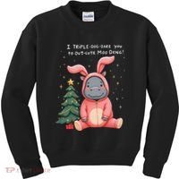 Moo Deng Xmas Story Pin.K Bunny Pajamas Kids Sweatshirt thumb 0