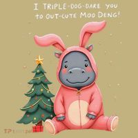 Moo Deng Xmas Story Pin.K Bunny Pajamas Sweatshirt thumb 2