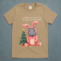 Moo Deng Xmas Story Pin.K Bunny Pajamas T-Shirt thumb 5