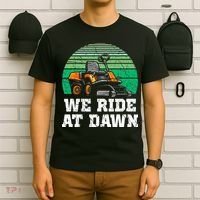 Mowing Dad Yard Work We Ride At Dawn Lawnmower T-Shirt thumb 6