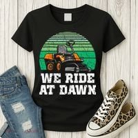 Mowing Dad Yard Work We Ride At Dawn Lawnmower Women's T-Shirt thumb 3