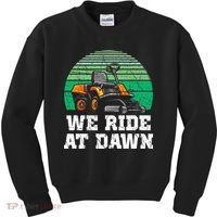 Mowing Dad Yard Work We Ride At Dawn Lawnmower Kids Sweatshirt thumb 0