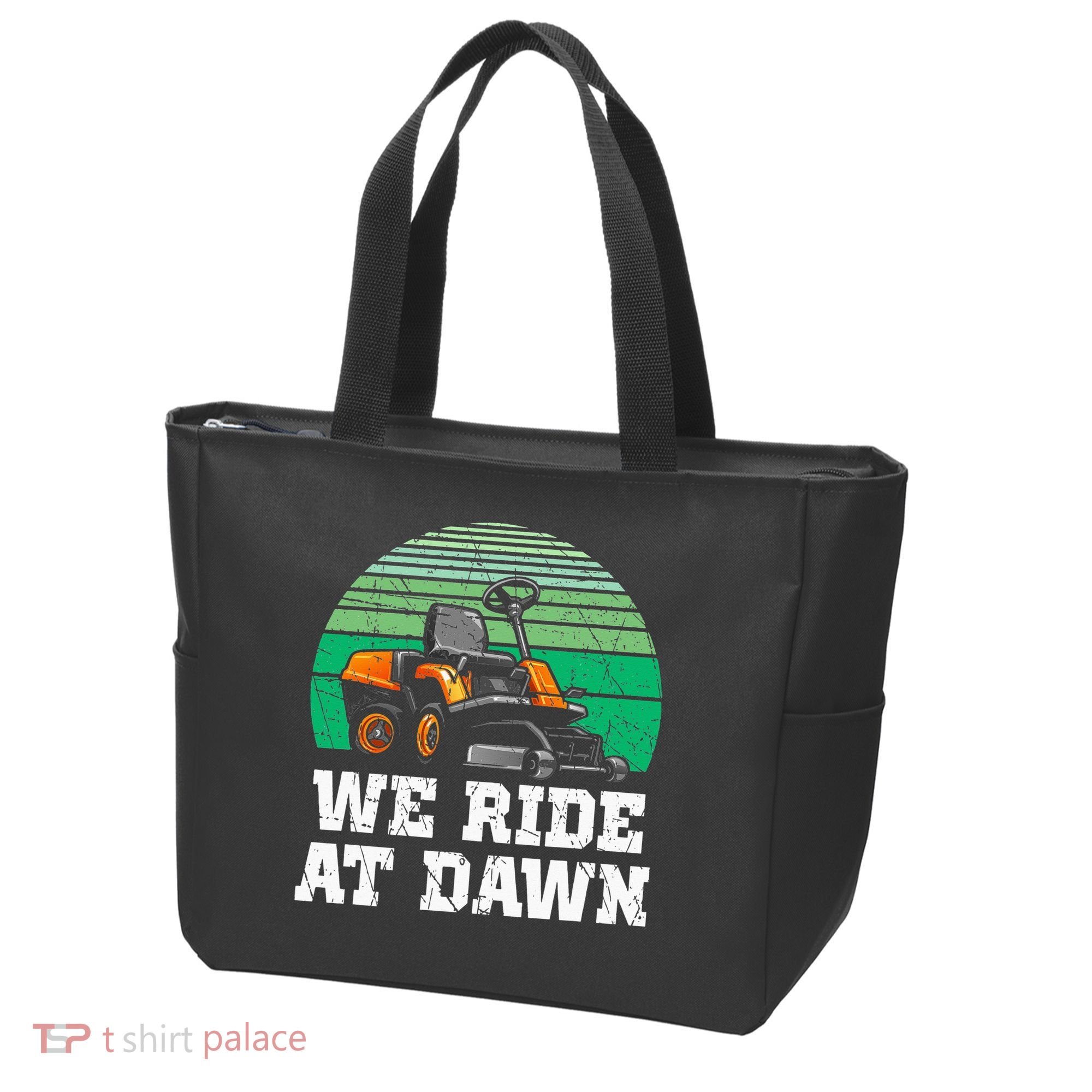 Mowing Dad Yard Work We Ride At Dawn Lawnmower Tote Bag