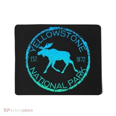Moose Design Yellowstone National Park Souvenir HikerS Mousepad