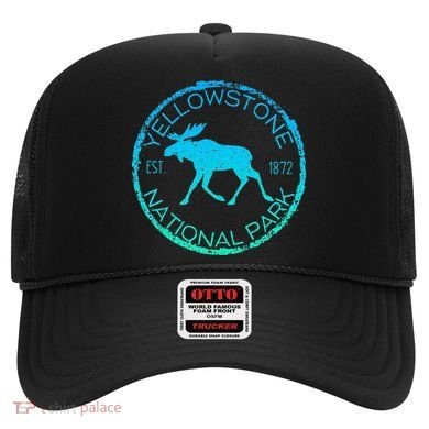 Moose Design Yellowstone National Park Souvenir HikerS Hat