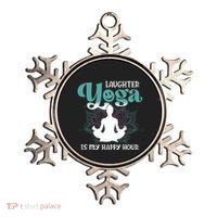 MotherS Day Yoga Lover Laughter Yoga Is My Happy Hour Meaningful Gift Ornament thumb 0