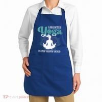 MotherS Day Yoga Lover Laughter Yoga Is My Happy Hour Meaningful Gift Apron thumb 2