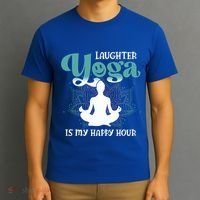 MotherS Day Yoga Lover Laughter Yoga Is My Happy Hour Meaningful Gift T-Shirt thumb 3
