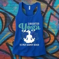 MotherS Day Yoga Lover Laughter Yoga Is My Happy Hour Meaningful Gift Women's Tank Top thumb 3