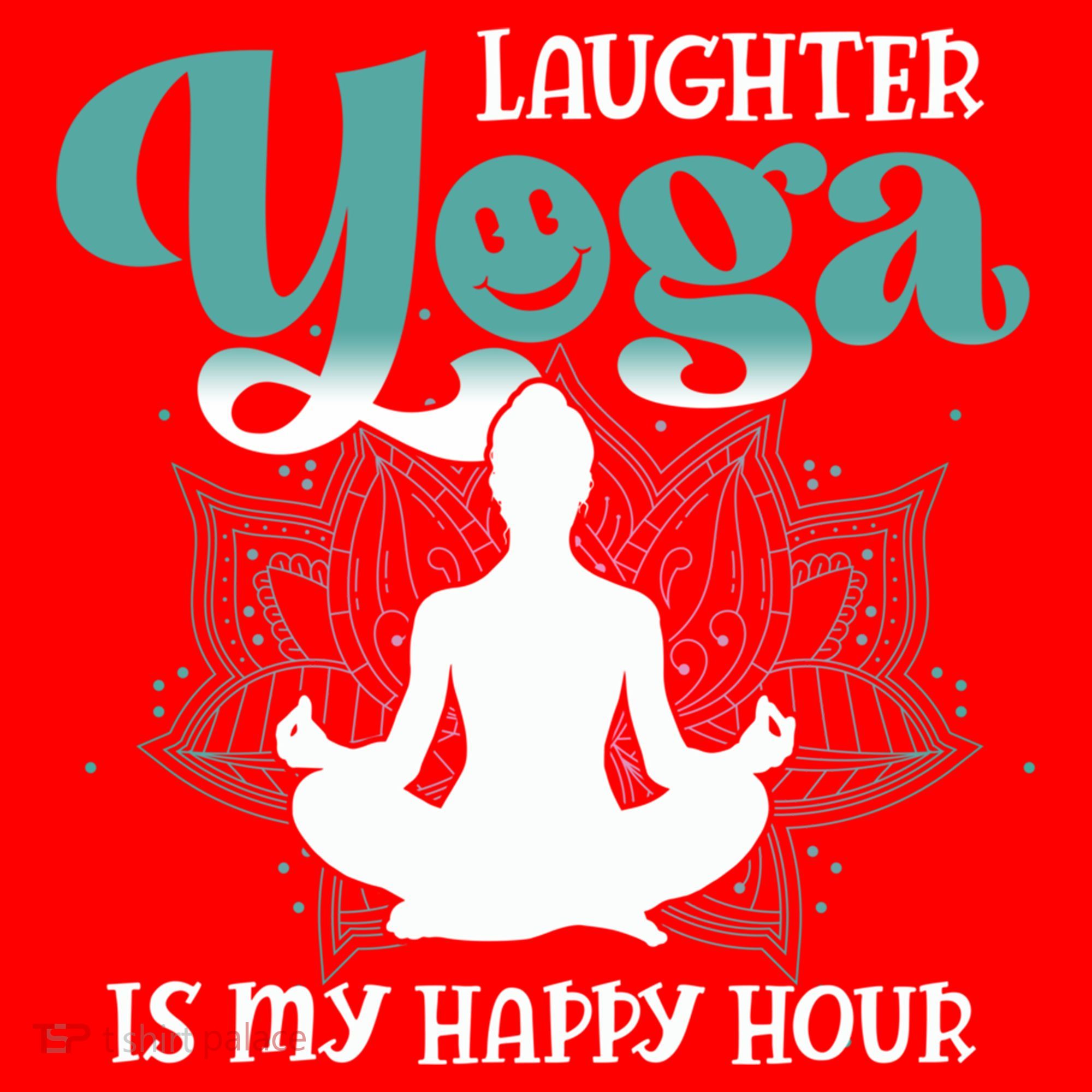 MotherS Day Yoga Lover Laughter Yoga Is My Happy Hour Meaningful Gift Santa Hat