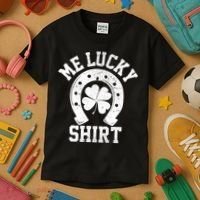 Me Lucky Shirt Horseshoe Kids T-Shirt thumb 3