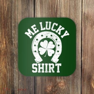 Me Lucky Shirt Horseshoe Coaster