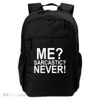 Me Sarcastic Never Funny Backpack thumb 0