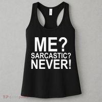 Me Sarcastic Never Funny Women's Tank Top thumb 3