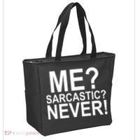 Me Sarcastic Never Funny Tote Bag thumb 2