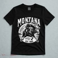 Montana Est. 1889 Cowboy Riding Moose T-Shirt thumb 5