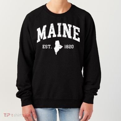 Maine Est. 1820 Distressed Worn Design Classic Women's Sweatshirt