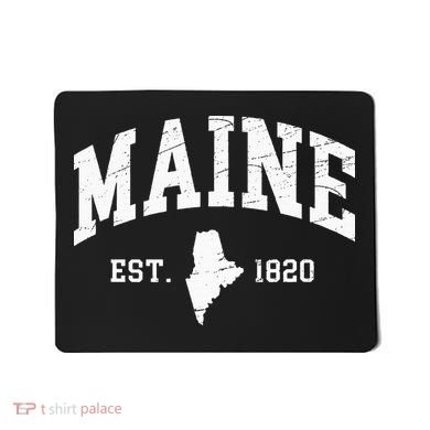 Maine Est. 1820 Distressed Worn Design Classic Mousepad