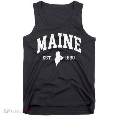 Maine Est. 1820 Distressed Worn Design Classic Tank Top