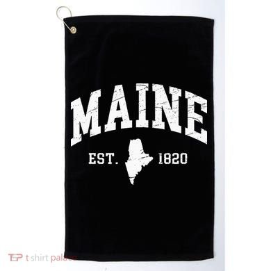 Maine Est. 1820 Distressed Worn Design Classic Golf Towel