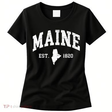 Maine Est. 1820 Distressed Worn Design Classic Women's T-Shirt