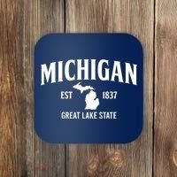 Michigan Est 1837 Great Lake State MI Pride USA Coaster thumb 0