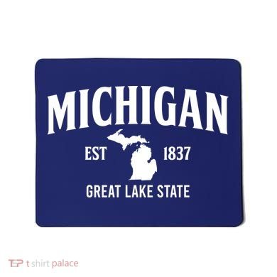 Michigan Est 1837 Great Lake State MI Pride USA Mousepad