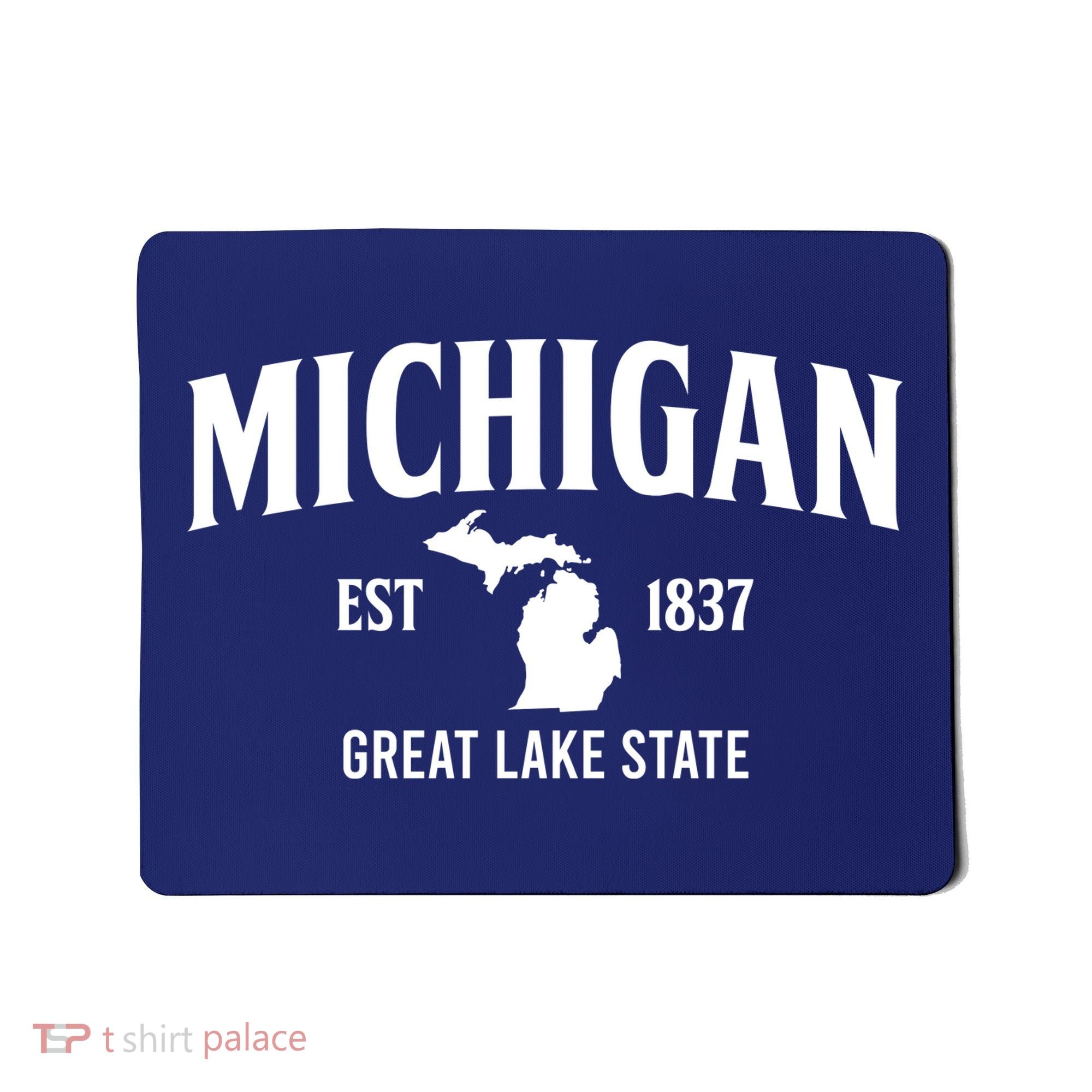 Michigan Est 1837 Great Lake State MI Pride USA Mousepad