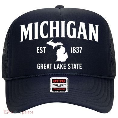 Michigan Est 1837 Great Lake State MI Pride USA Hat