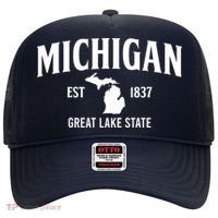 Michigan Est 1837 Great Lake State MI Pride USA Hat thumb 0