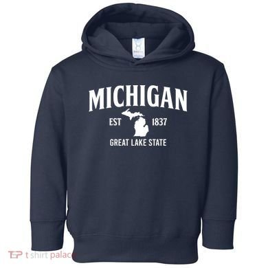 Michigan Est 1837 Great Lake State MI Pride USA Toddler Hoodie