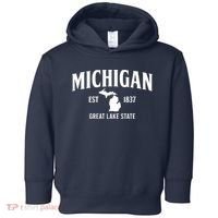 Michigan Est 1837 Great Lake State MI Pride USA Toddler Hoodie thumb 0