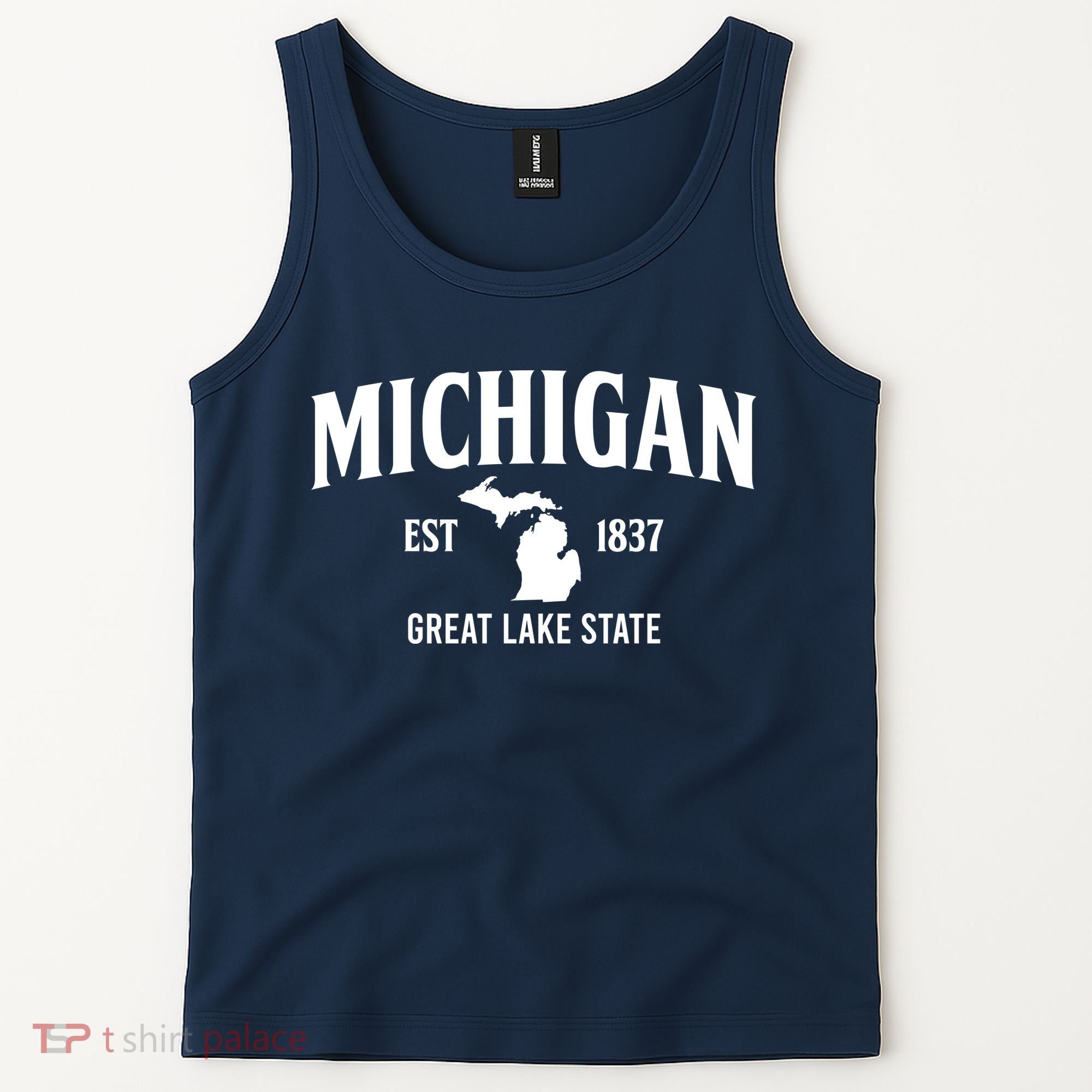 Michigan Est 1837 Great Lake State MI Pride USA Tank Top