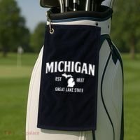 Michigan Est 1837 Great Lake State MI Pride USA Golf Towel thumb 2