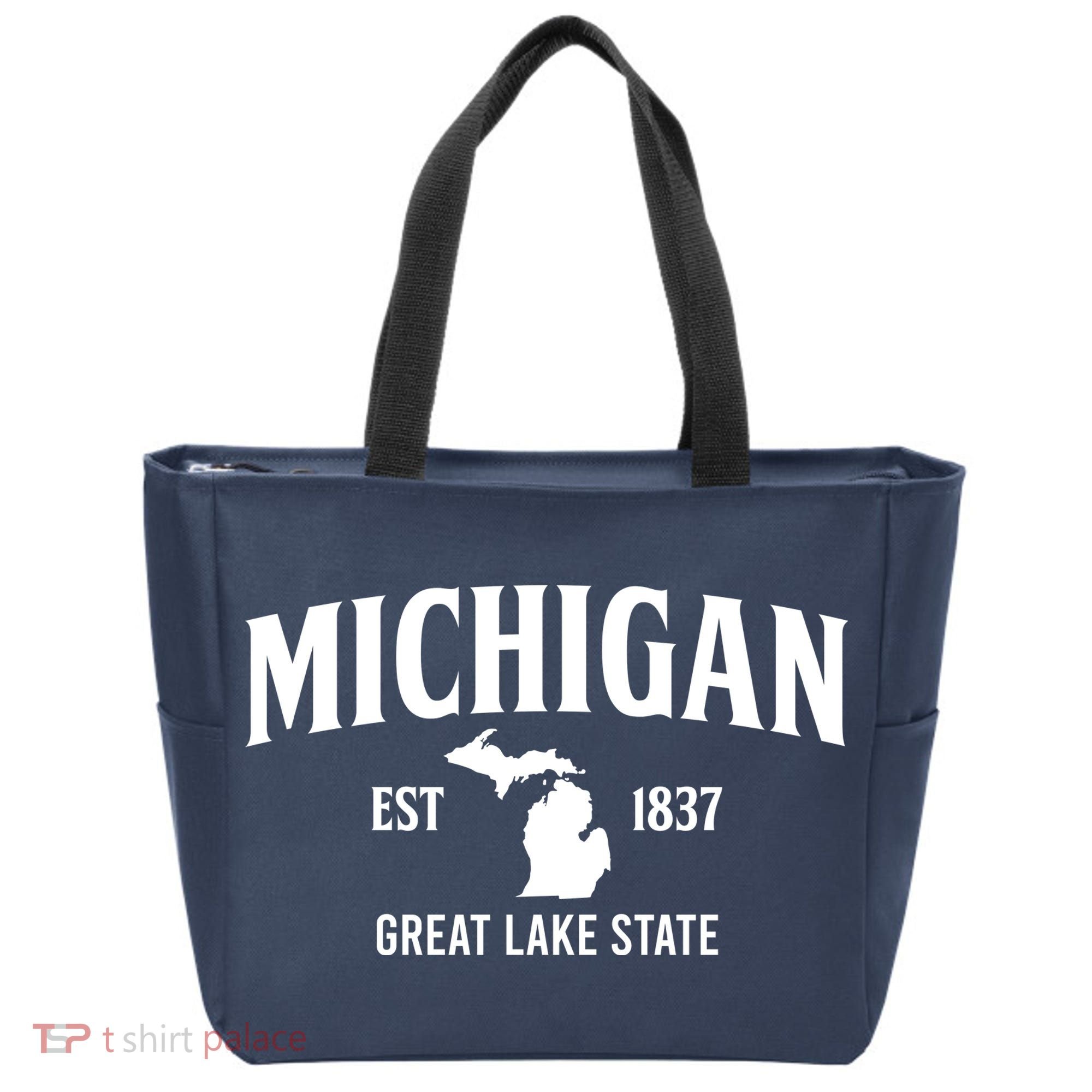 Michigan Est 1837 Great Lake State MI Pride USA Tote Bag