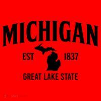 Michigan Est 1837 Great Lake State MI Pride USA Santa Hat thumb 1