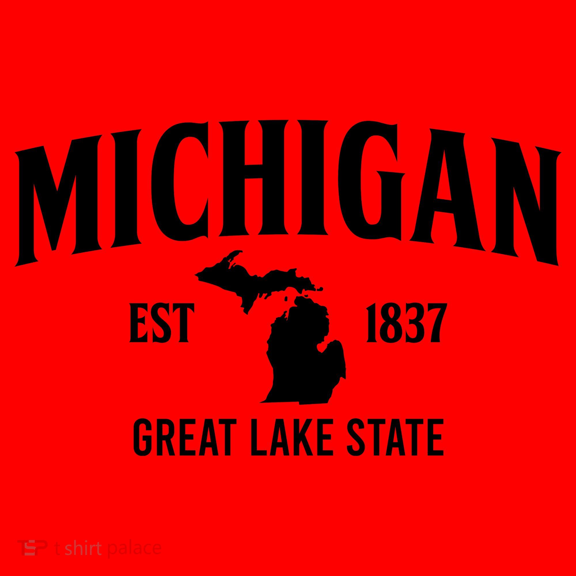 Michigan Est 1837 Great Lake State MI Pride USA Santa Hat